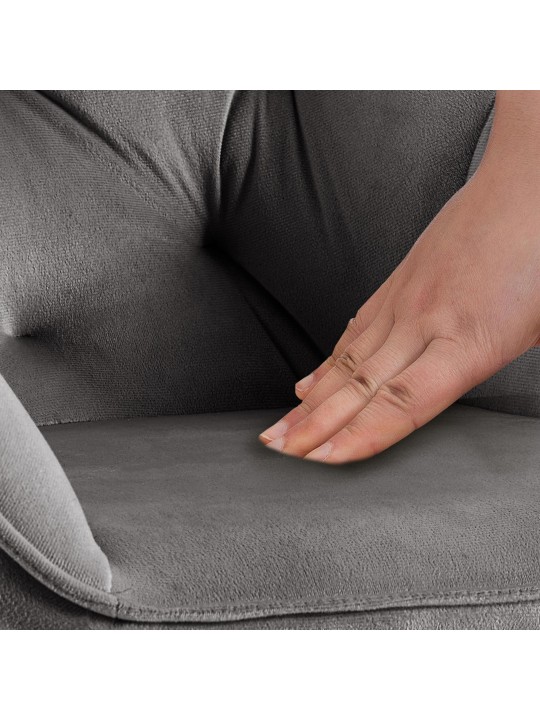 Besøgsstol Cassis fløjl, mørkegrå Besøgsstol Cassis fløjl, mørkegrå