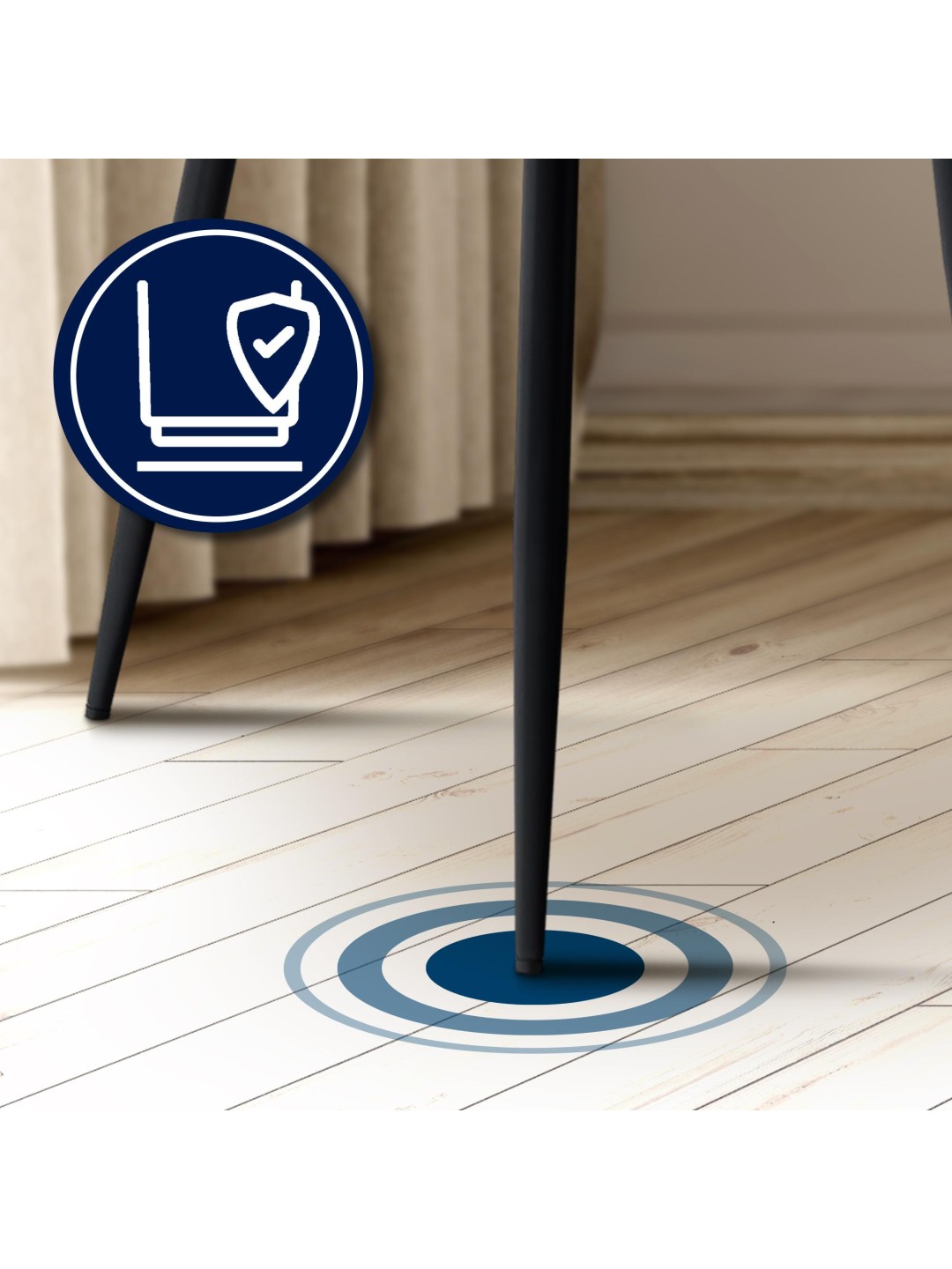 Besøgsstol Cassis fløjl, mørkegrå