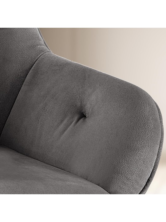 Besøgsstol Cassis fløjl, mørkegrå Besøgsstol Cassis fløjl, mørkegrå