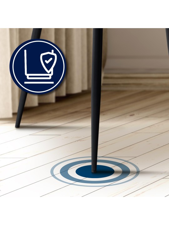 Sæt med 2 spisestuestole Cassis, sort