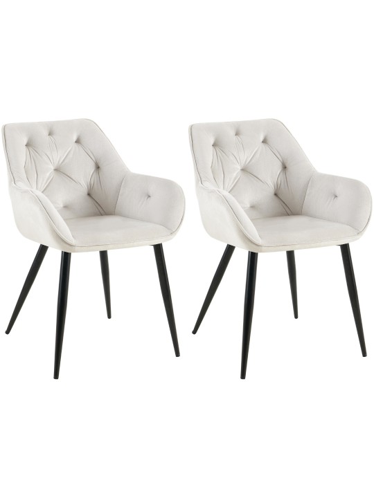 Sæt med 2 spisestuestole Cassis, lysegrå Sæt med 2 spisestuestole Cassis, lysegrå