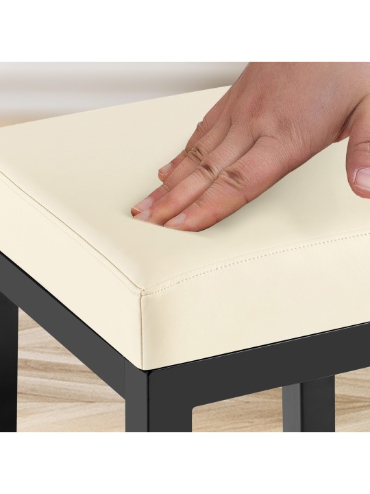 Barstol Taylor B85 imiteret læder, creme