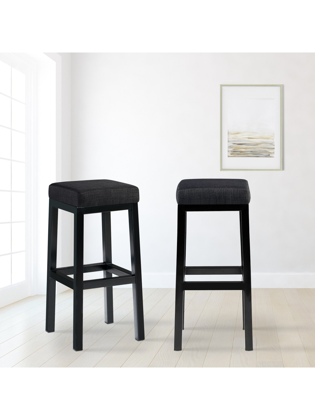 Barstol Taylor B85 stof, mørkegrå