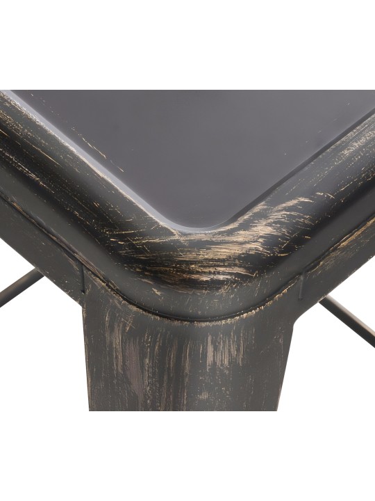 Barstol Joshua antik, sort-guld Barstol Joshua antik, sort-guld