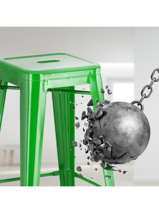 Sæt med 2 barstole Joshua, grøn