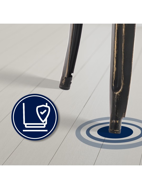 Sæt med 4 Joshua barstole antikke, sort-guld