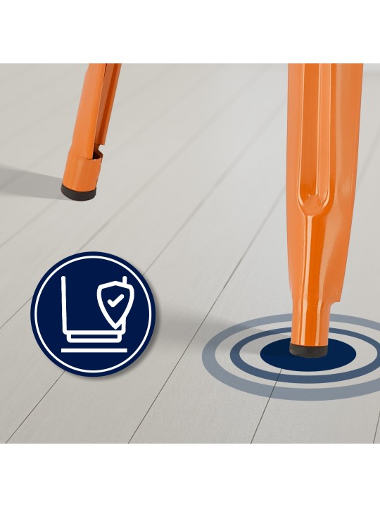 Sæt med 4 barstole Joshua, orange