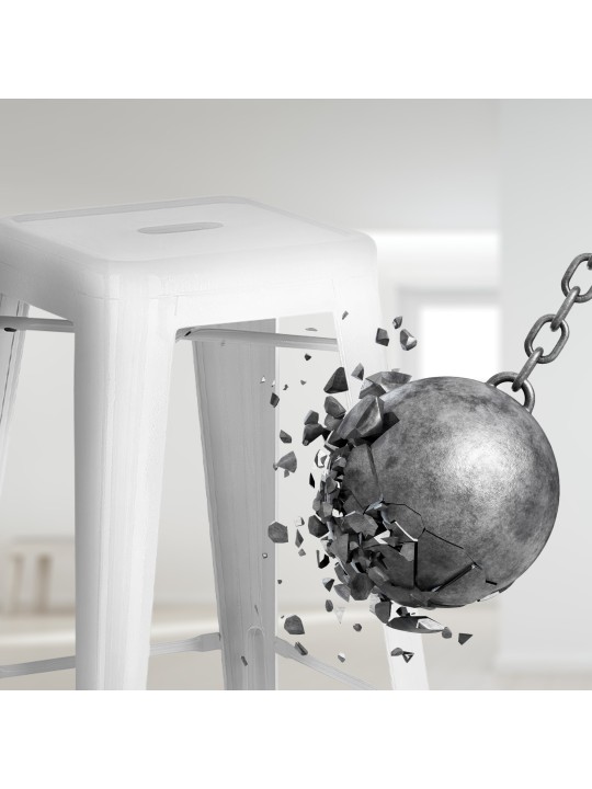 Sæt med 4 barstole Joshua, hvid Sæt med 4 barstole Joshua, hvid