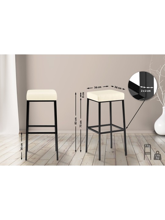Barstol Montreal B85, creme