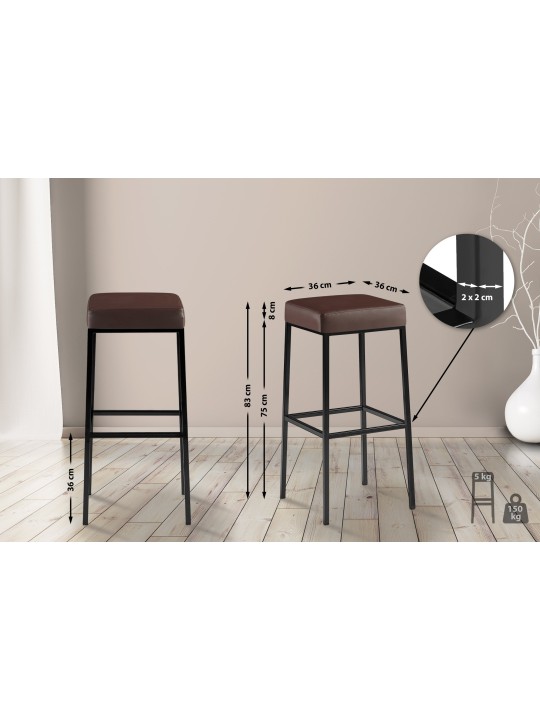 Barstol Montreal B85, brun