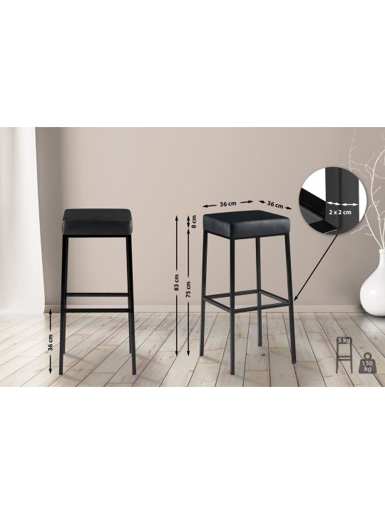 Barstol Montreal B85, sort Barstol Montreal B85, sort