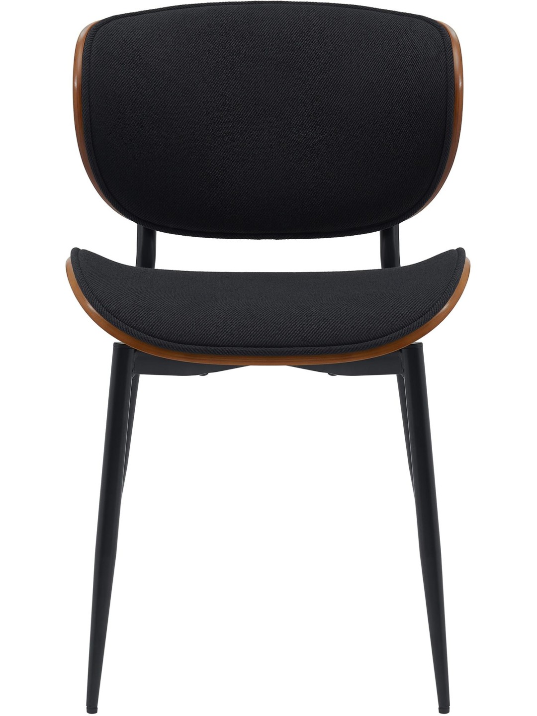 Besøgsstol Enid stof, valnød/sort