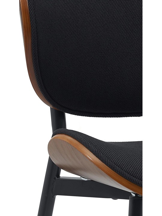 Besøgsstol Enid stof, valnød/sort