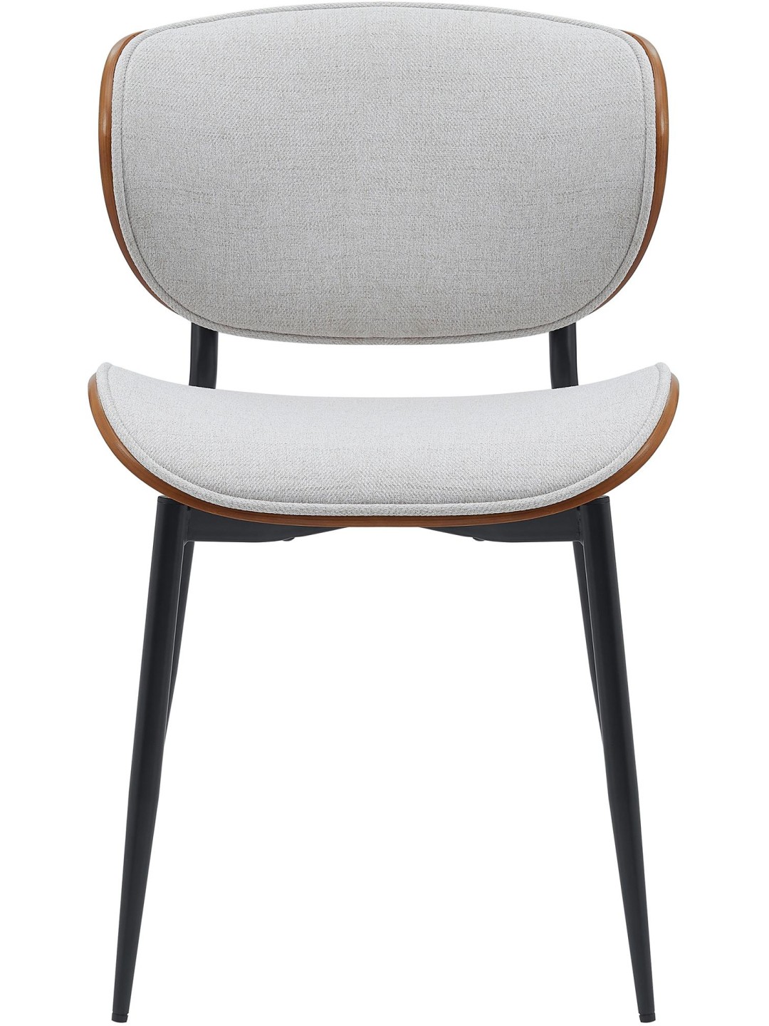 Besøgsstol Enid stof, valnød/creme