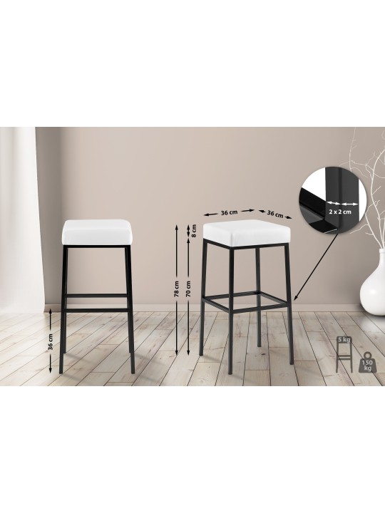 Barstol Montreal B80, hvid