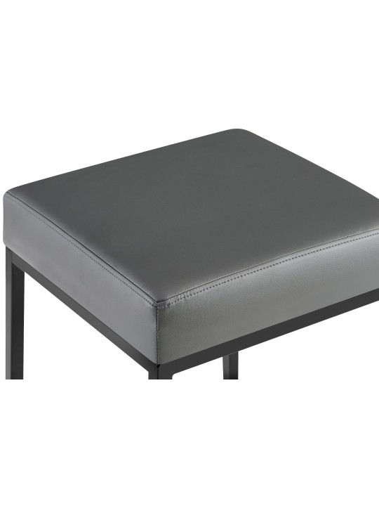 Sæt med 2 barstole Montreal 85 imiteret læder, grå