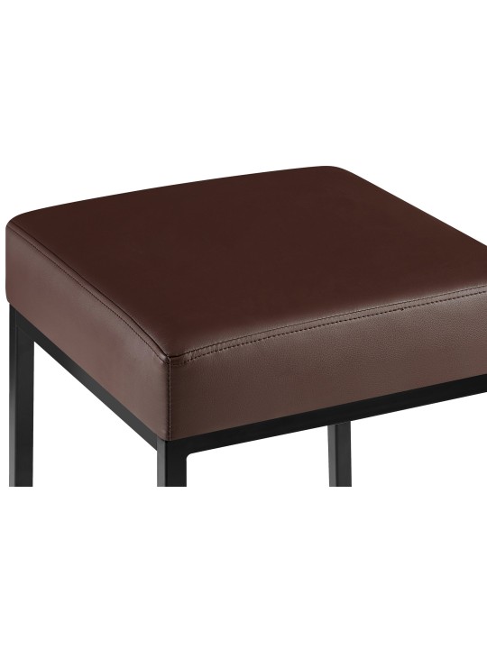 Sæt med 2 barstole Montreal 80 kunstlæder, brun