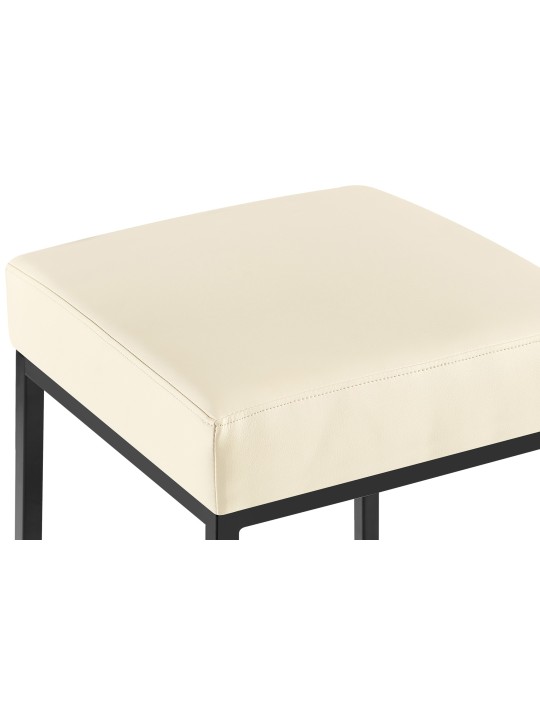 Sæt med 2 barstole Montreal 80 kunstlæder, creme