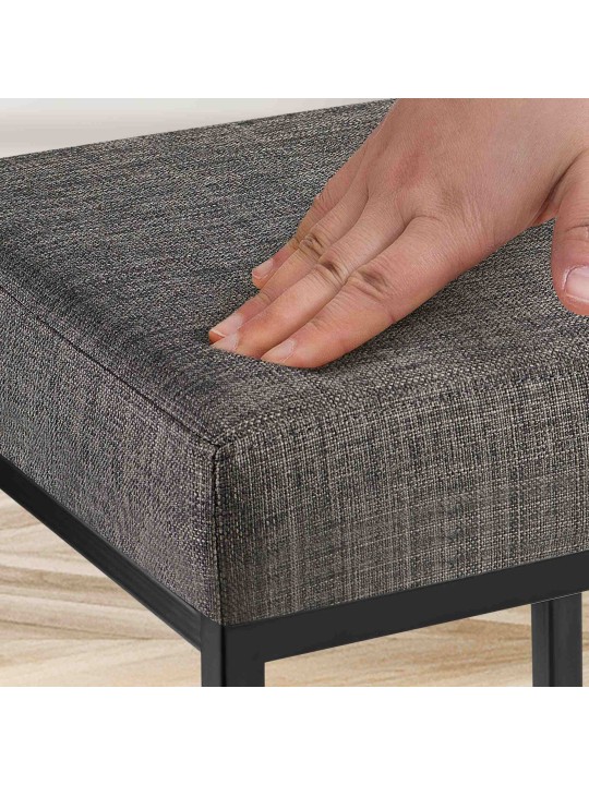 Sæt med 2 barstole Montreal 85 stof, grå Sæt med 2 barstole Montreal 85 stof, grå