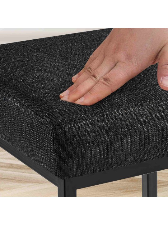 Sæt med 2 barstole Montreal 80 stof, mørkegrå