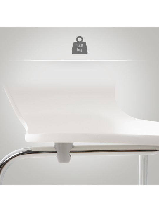 Sæt med 2 Calisto besøgsstole, hvid