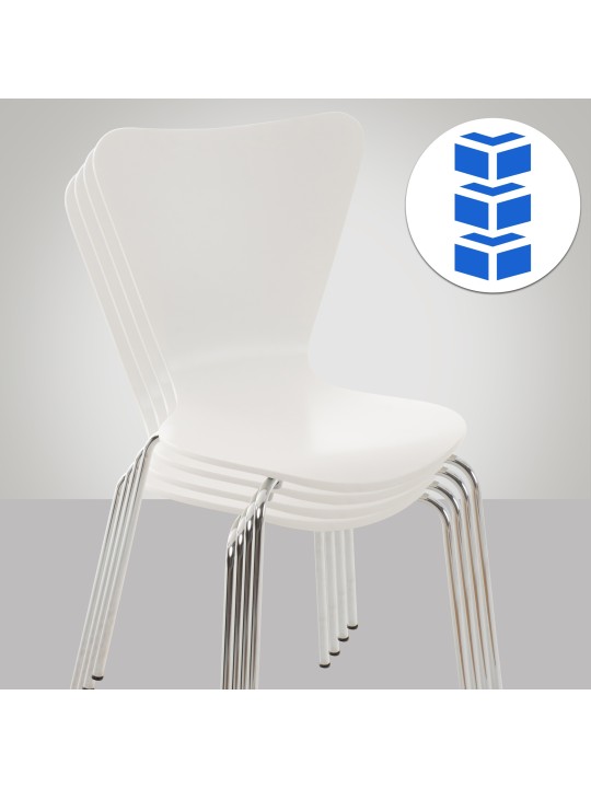 Sæt med 2 Calisto besøgsstole, hvid
