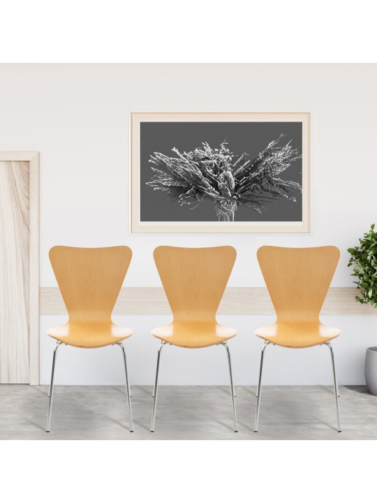 Sæt med 2 Calisto besøgsstole, natur