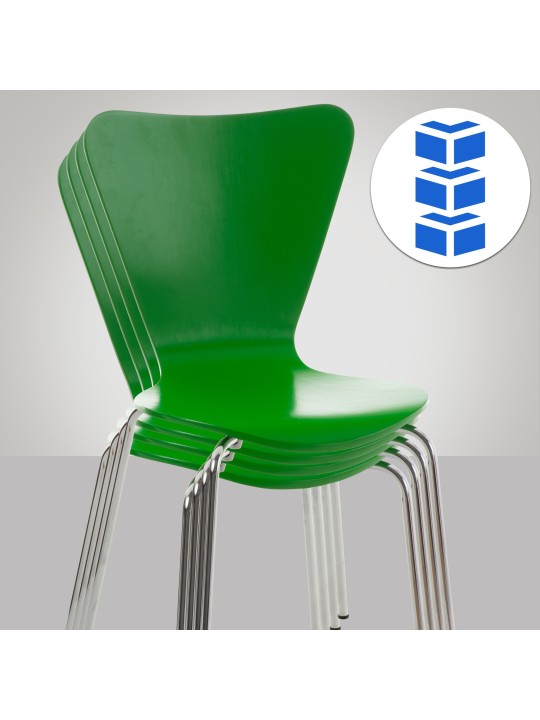 Sæt med 2 Calisto besøgsstole, grøn