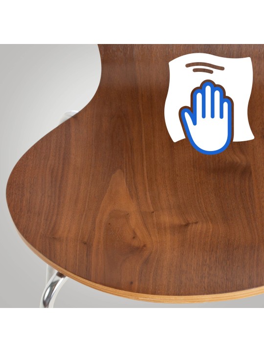 Sæt med 2 Calisto besøgsstole, valnød