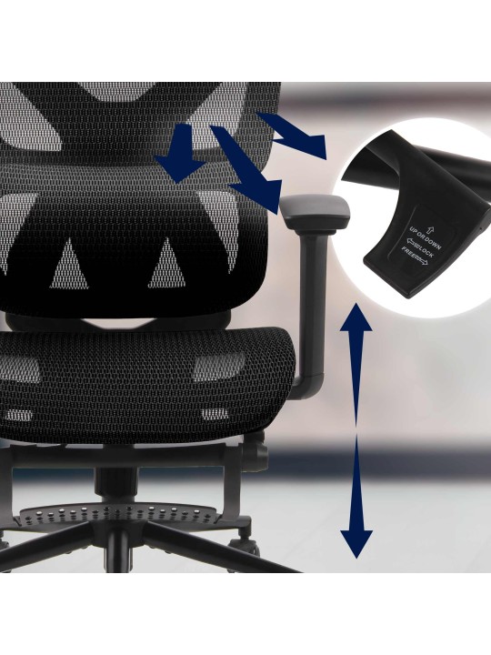 Kontorstol Reston, sort/sort Kontorstol Reston, sort/sort