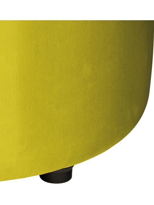 Taburet Pantin fløjl, gul