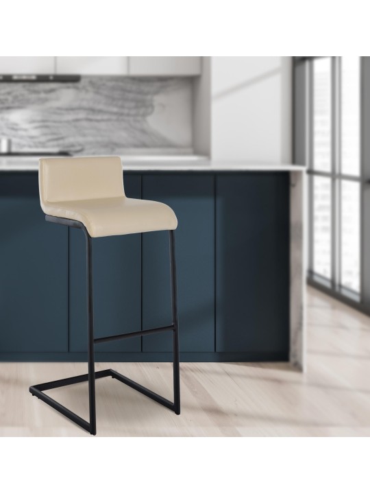 Barstol Newport imiteret læder B, creme