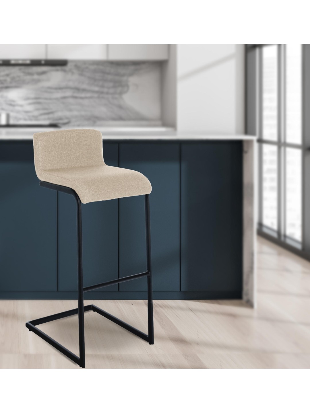 Barstol Newport stof B, creme