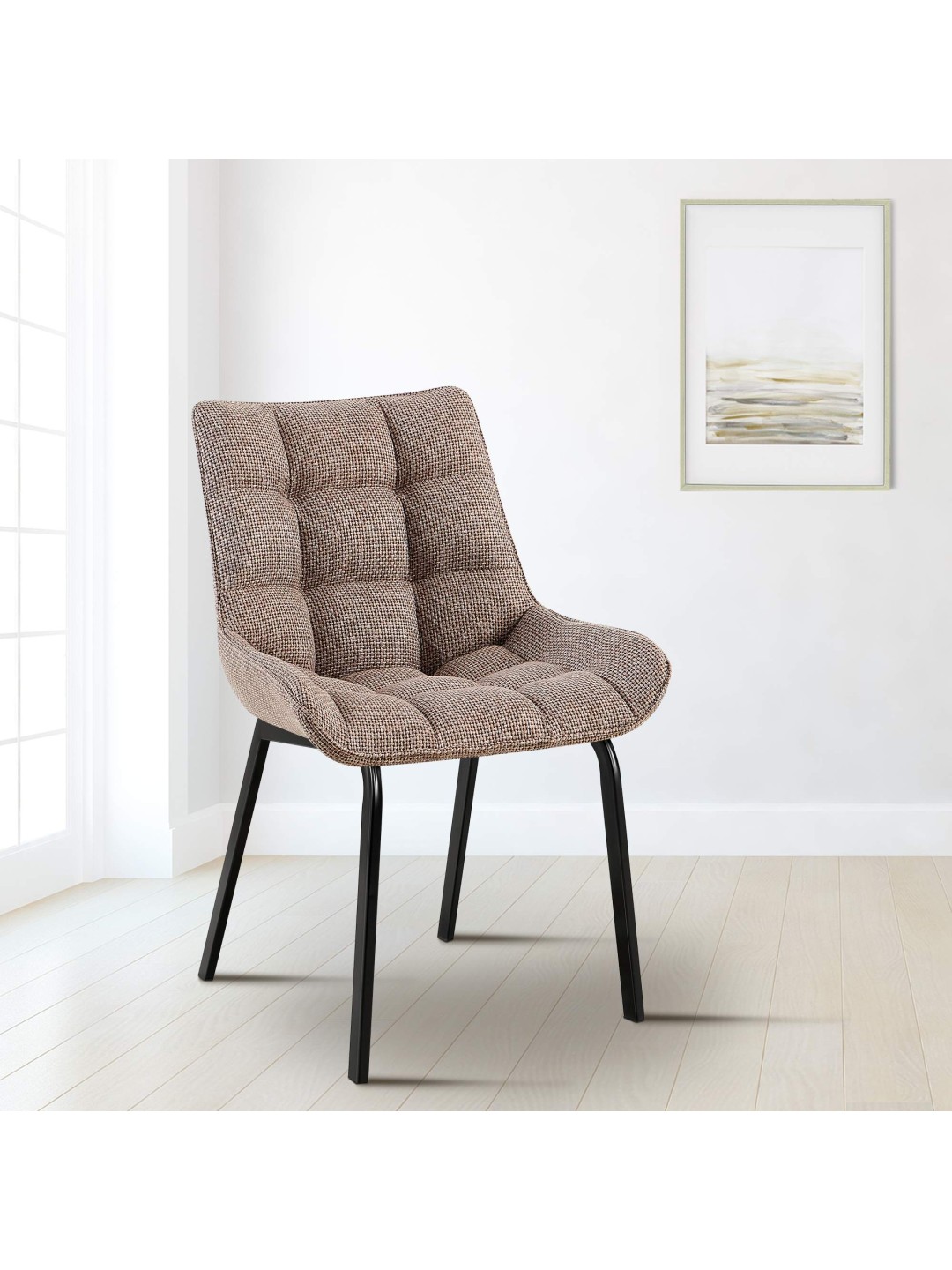 Stol Saranda stof, terrabrun