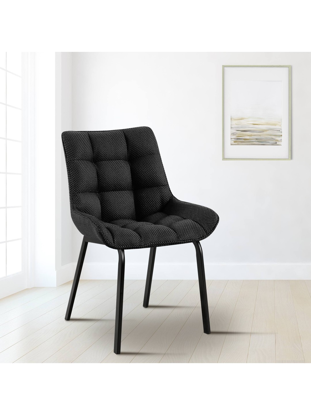 Stol Saranda stof, titangrå