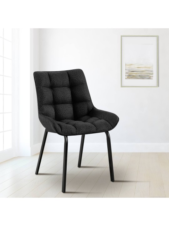 Stol Saranda stof, titangrå