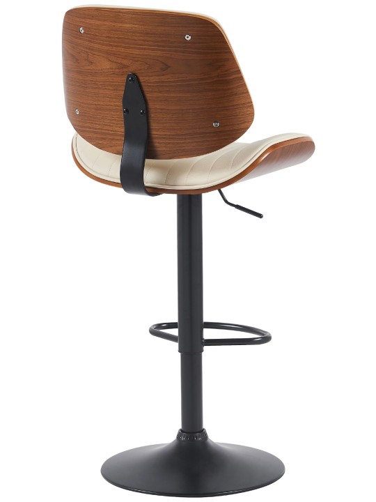 Barstol Clawson imiteret læder, valnød/creme