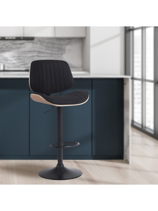 Barstol Clawson stof, natur/sort Barstol Clawson stof, natur/sort