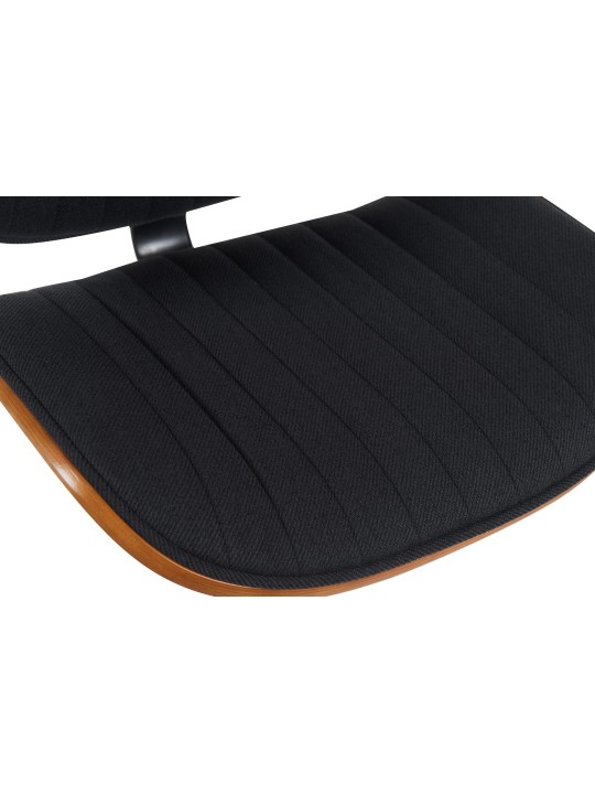 Barstol Clawson stof krom, valnød/sort