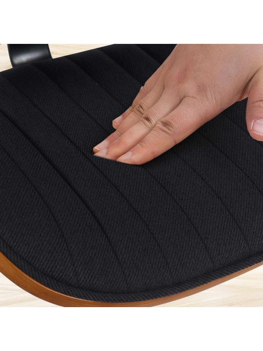 Barstol Clawson stof krom, valnød/sort