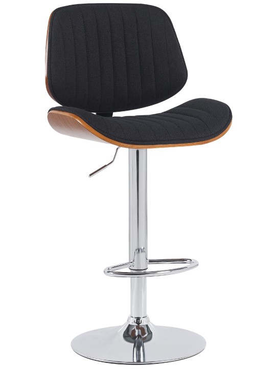 Barstol Clawson stof krom, valnød/sort