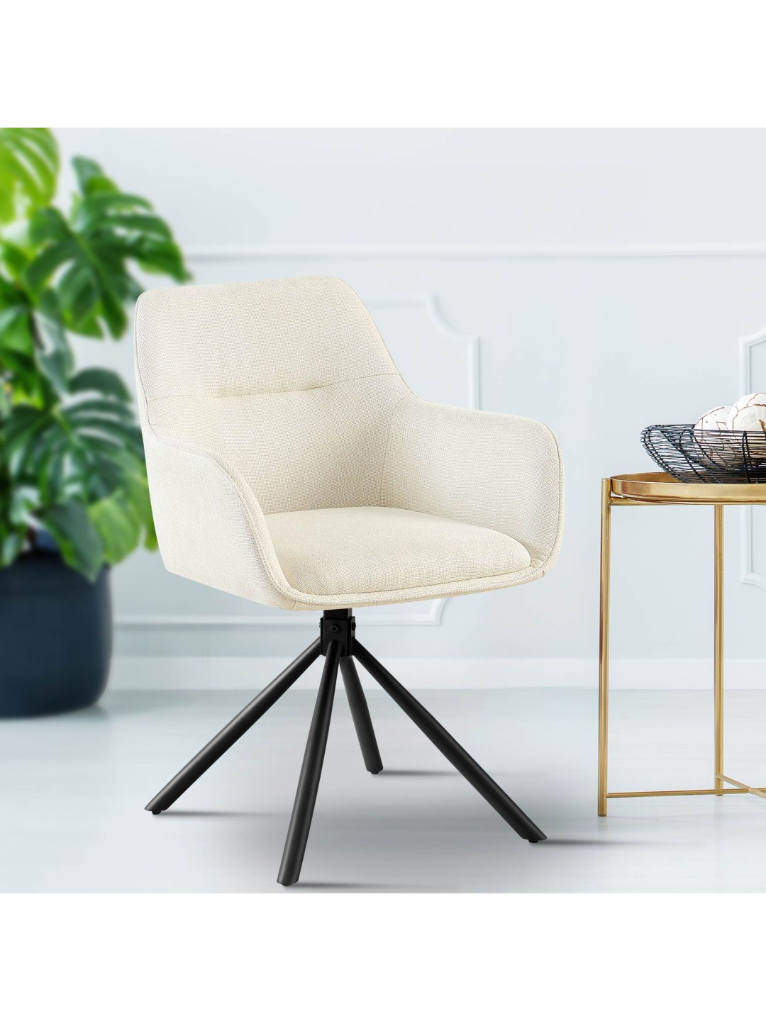 Stol Tipton stof, creme