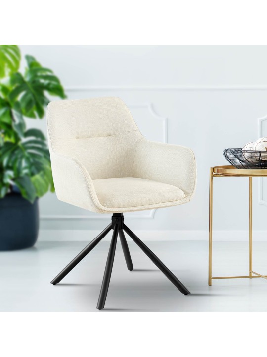 Stol Tipton stof, creme