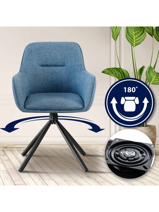 Stol Tipton stof, blå Stol Tipton stof, blå