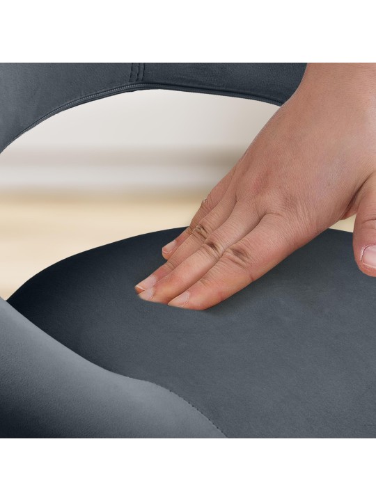 Barstol Olinda fløjl, mørkegrå Barstol Olinda fløjl, mørkegrå