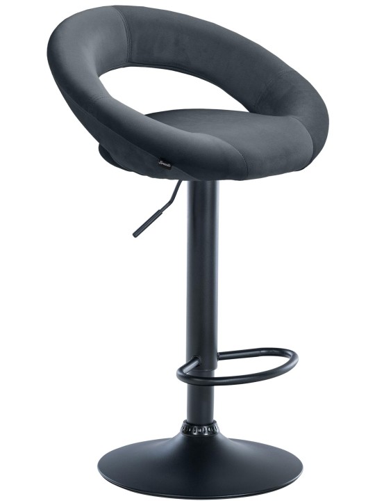 Barstol Olinda fløjl, mørkegrå Barstol Olinda fløjl, mørkegrå