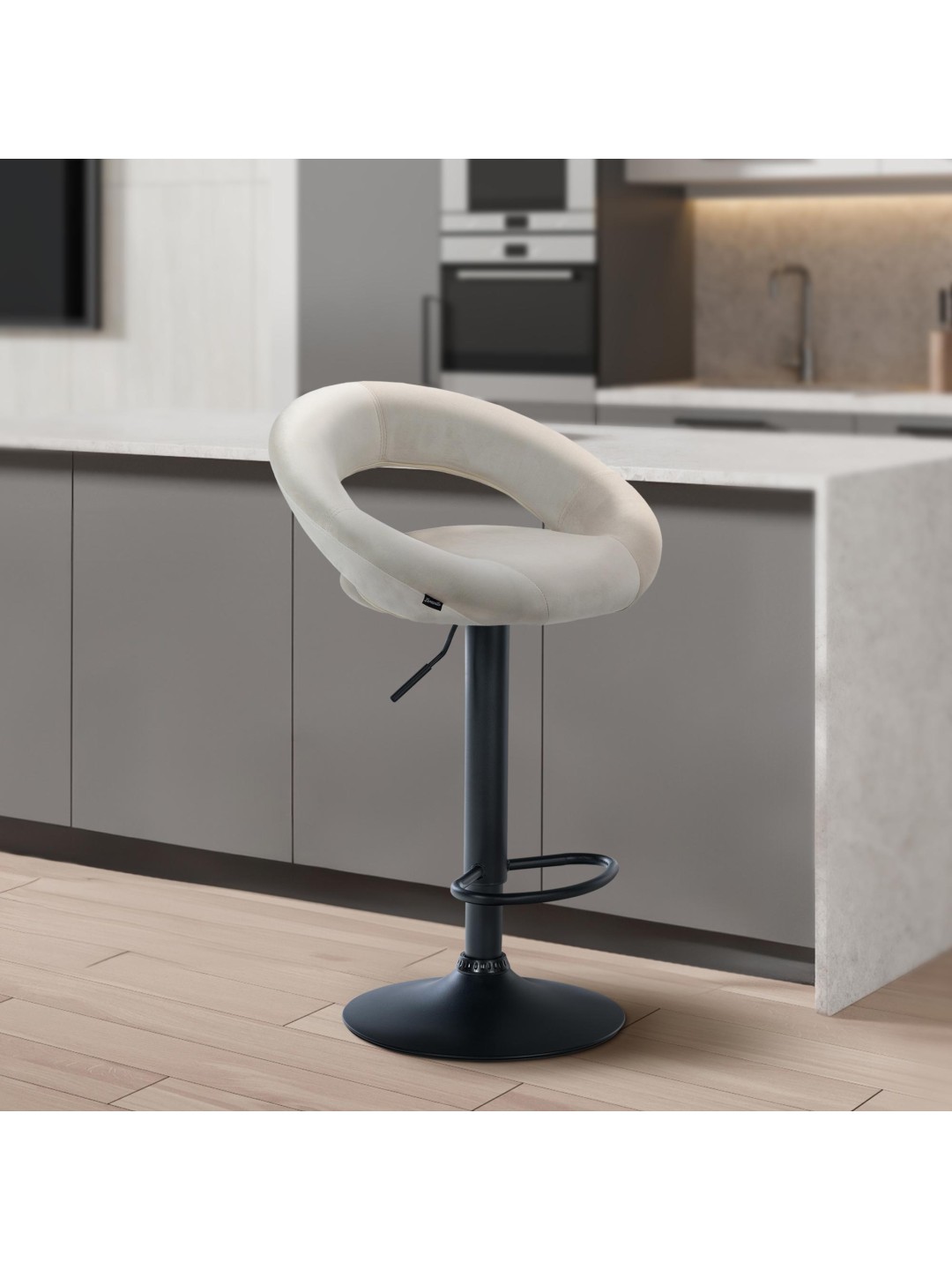 Barstol Olinda fløjl, creme