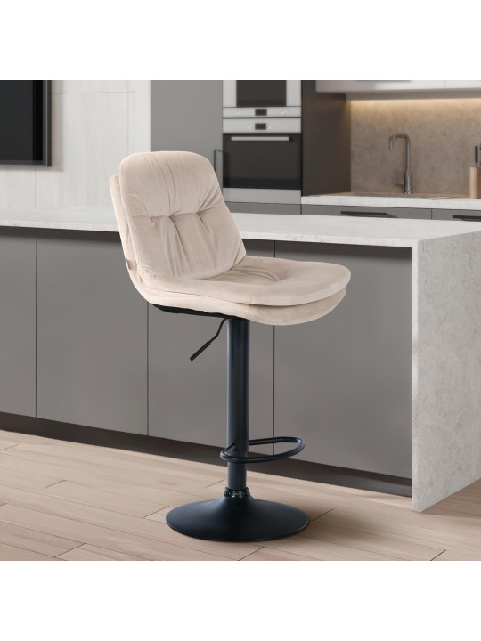 Barstol Laurel velour, creme