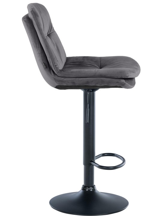 Barstol Laurel velour, mørkegrå