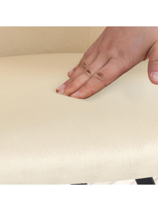 Jaysie spisestuestol i fløjl, creme